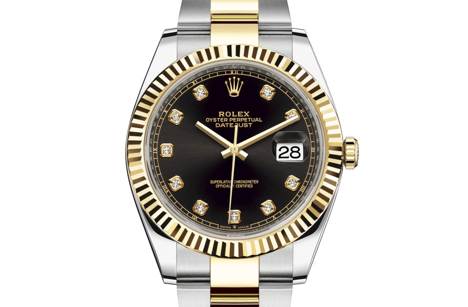 Rolex Datejust de Oyster, 41 mm, acero Oystersteel y oro amarillo, m126333-0005 - Frente