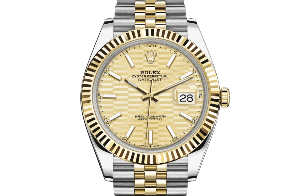 Rolex Datejust de Oyster, 41 mm, acero Oystersteel y oro amarillo, m126333-0022 - Frente
