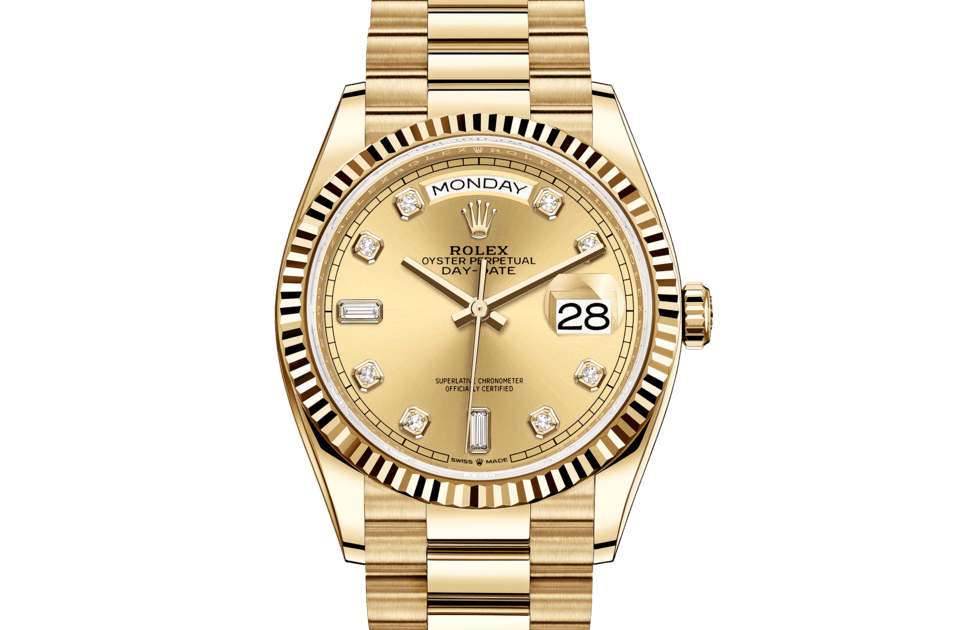 Rolex Day-Date de Oyster, 36 mm, oro amarillo, m128238-0008 - Frente