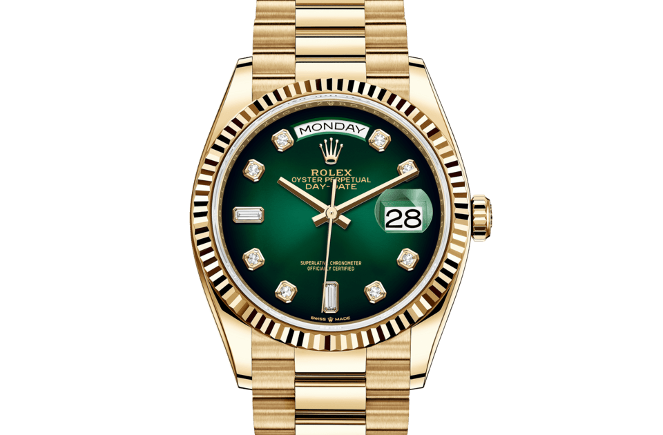 Rolex Day-Date de Oyster, 36 mm, oro amarillo, m128238-0069 - Frente