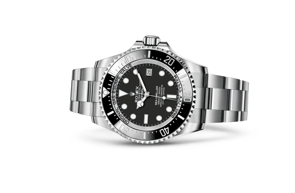 Rolex Deepsea de Oyster, 44 mm, acero Oystersteel, m136660-0004 - Frente acostado