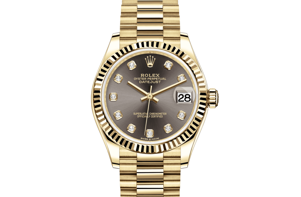 Rolex Datejust de Oyster, 31 mm, oro amarillo, m278278-0036 - Frente