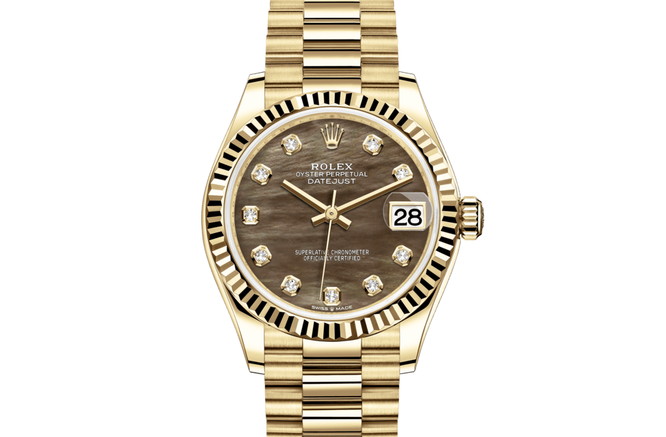Rolex Datejust de Oyster, 31 mm, oro amarillo, m278278-0038 - Frente