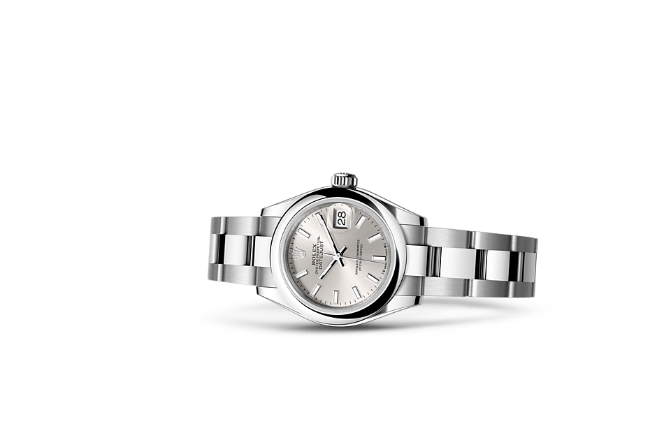 Rolex Lady‑Datejust de Oyster, 28 mm, acero Oystersteel, m279160-0006 - Frente acostado