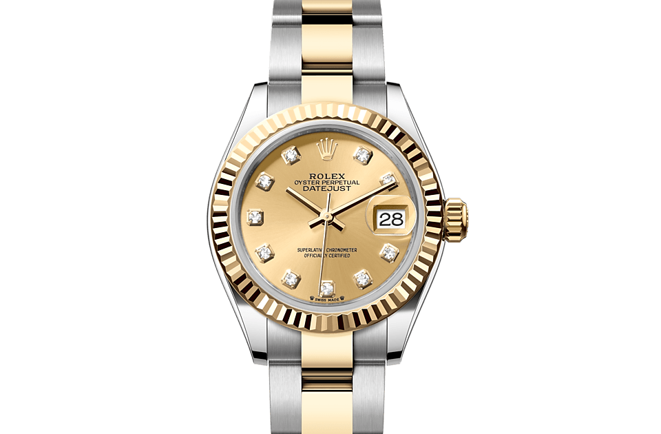 Rolex Lady‑Datejust de Oyster, 28 mm, acero Oystersteel y oro amarillo, m279173-0012 - Frente
