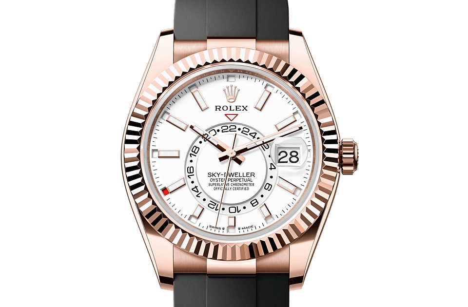 Rolex Sky-Dweller de Oyster, 42 mm, oro Everose, m336235-0003 - Frente