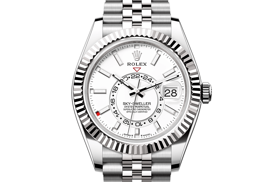 Rolex Sky-Dweller de Oyster, 42 mm, acero Oystersteel y oro blanco, m336934-0004 - Frente