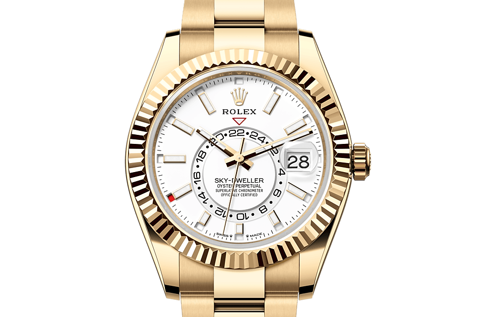 Rolex Sky-Dweller de Oyster, 42 mm, oro amarillo, m336938-0003 - Frente
